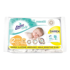 Linteo Mini jednorázové plienky 3-6kg 5ks+darček