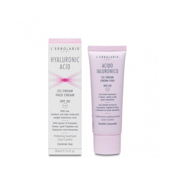 KYSELINA HYALURONOVÁ Pleťový CC krém-odtieň karamel SPF20 - L´Erbolario - 50 ml
