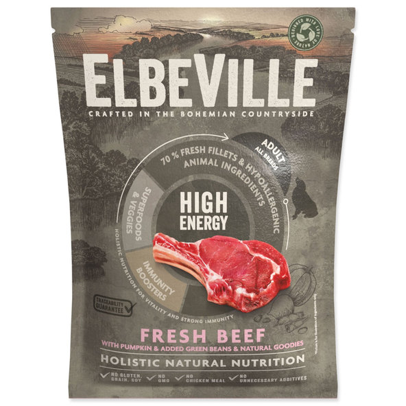 Vzorka ELBEVILLE Adult All Breeds Fresh Beef High Energy 100g