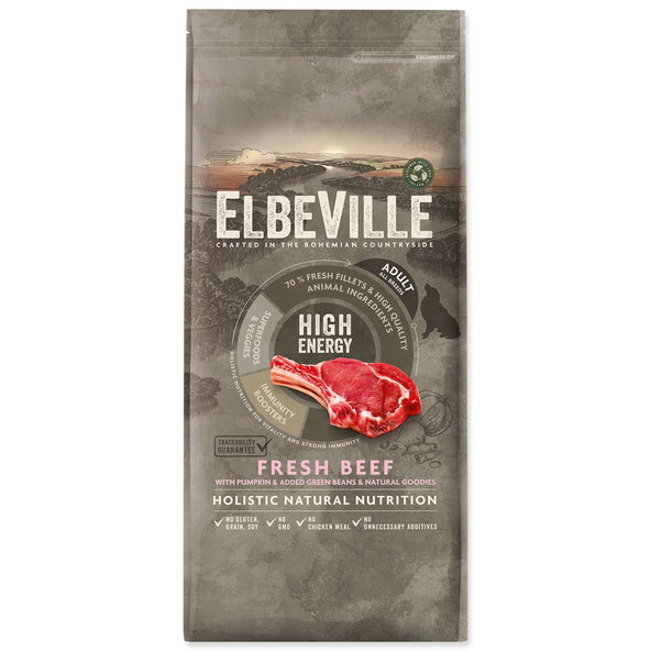 Krmivo ELBEVILLE Adult All Breeds High Energy Fresh Beef 11,4kg