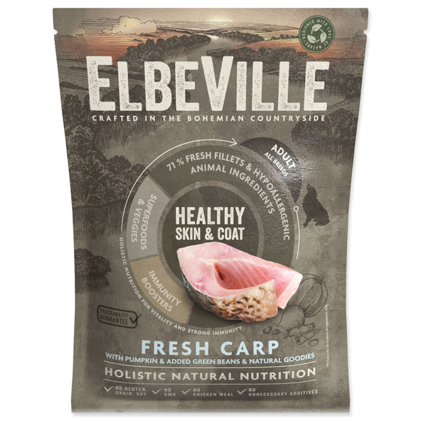 Vzorka ELBEVILLE Adult All Breeds Fresh Carp Healthy Skin & Coat 100g