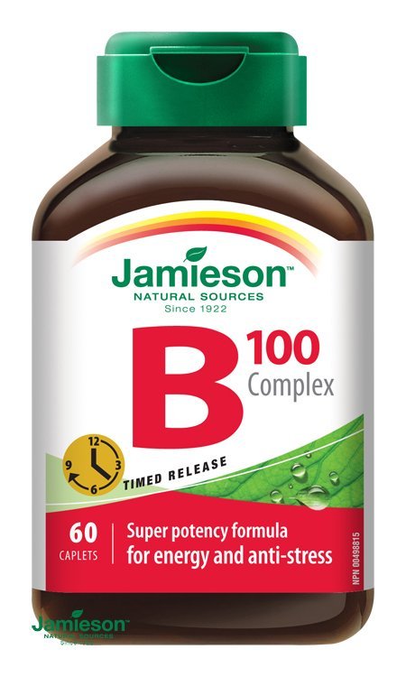 E-shop Jamieson B-komplex 100 mg s postupným uvoľňovaním 60 tbl.