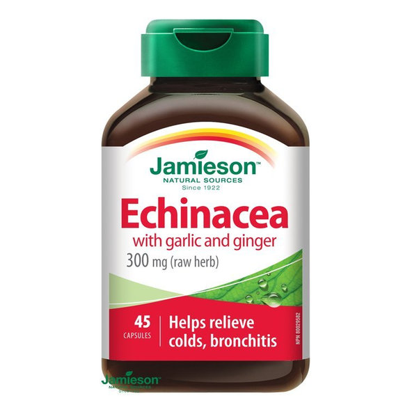 Jamieson Echinacea s cesnakom a zázvorom 45 cps.