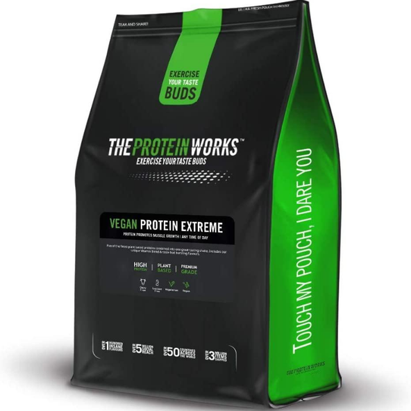 Vegan Protein Extreme - The Protein Works, príchuť vanilkový krém, 500g