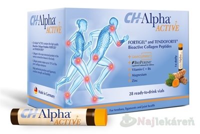 E-shop CH-Alpha ACTIVE, ampulky na pitie, kolagénové peptidy, 1x28 ks