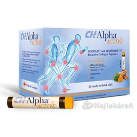 CH-Alpha ACTIVE, ampulky na pitie, kolagénové peptidy, 1x28 ks