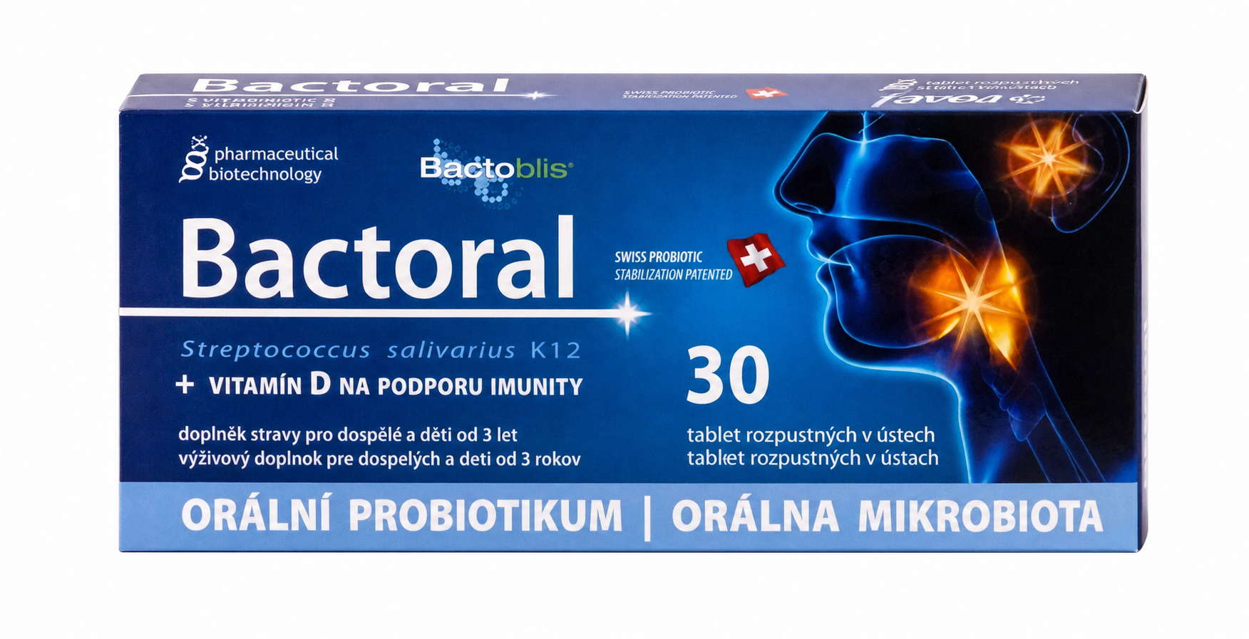 BACTORAL NEO orálne probiotikum s vitamínom D 30 tabliet