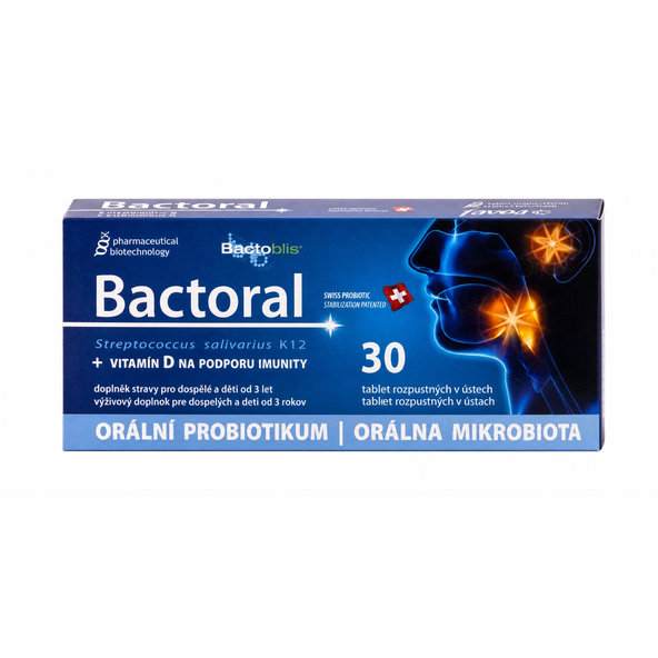 favea Bactoral+vitamín D 30 žuvacích tabliet
