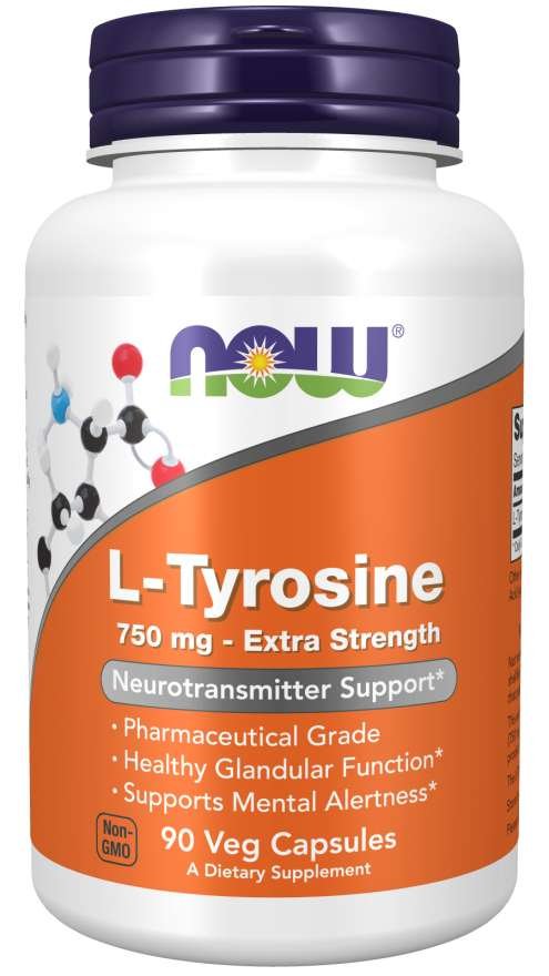 E-shop L-tyrozín Extra Silný 750 mg - NOW Foods, 90cps