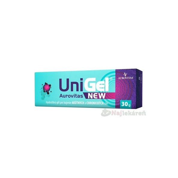 UniGel AUROVITAS NEW hydrofilný gél na hojenie rán 30g