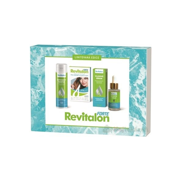 VITAR Revitalon FORTE BOX 30ks + Kofeínový šampón 250ml + Vlasové sérum 50ml