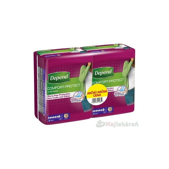 DEPEND NORMAL L pre ženy DUOPACK naťahovacie nohavičky 18ks