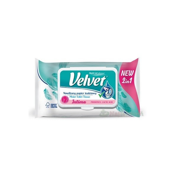 Velvet Intima 2v1 vlhčený toaletný papier 1x42 ks