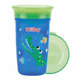 NUBY Hrnček netečúci 360° 300 ml, 6 m+ modrá / zelená
