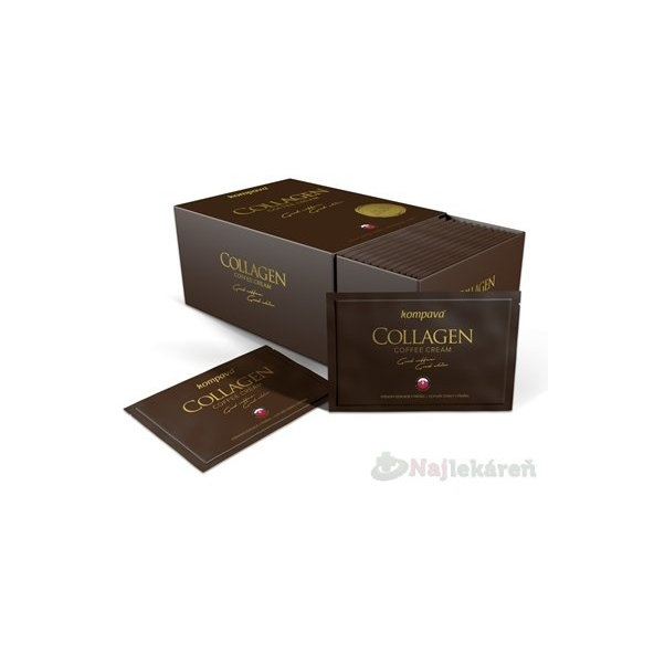 kompava COLLAGEN Coffee Cream vrecúška (prášok do kávy) 30x6 g