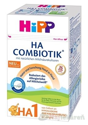 HiPP HA 1 COMBIOTIK špeciálna dojčenska výživa (od narodenia) 600g