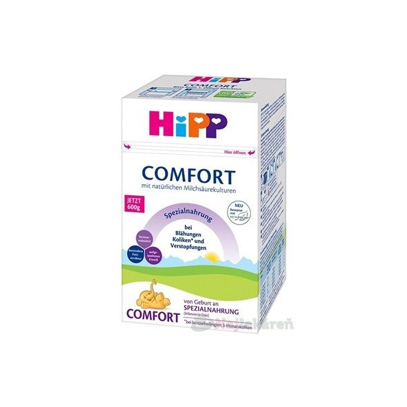 HiPP COMFORT špeciálna dojčenská výživa od narodenia, 600g