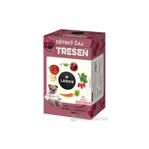 LEROS DETSKÝ ČAJ ČEREŠŇA nálevové vrecká (od 6+ mesiacov) 20x2g (40g)