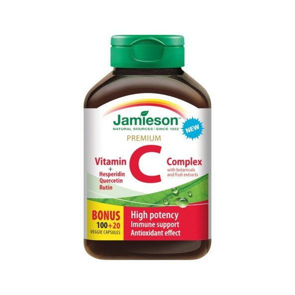 Jamieson vitamín C premium komplex s obsahom bioflavonoidov 120 kapsúl