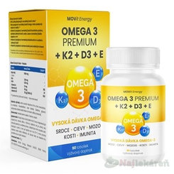 MOVit Energy Omega 3 + K2 + D3 + E PREMIUM 90 kapsúl