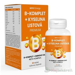 MOVit Energy B-komplex + kyselina listová PREMIUM 90 tabliet