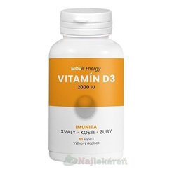 MOVit Energy Vitamín D3 2000 I.U., 50 mcg 90 kapsúl