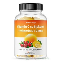 MOVit Vitamín C 1200 mg so šípkami + D + Zinok tbl 1x90 ks