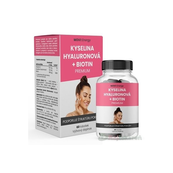 MOVit Kyselina hyaluronová + Biotin PREMIUM, cps 1x60 ks