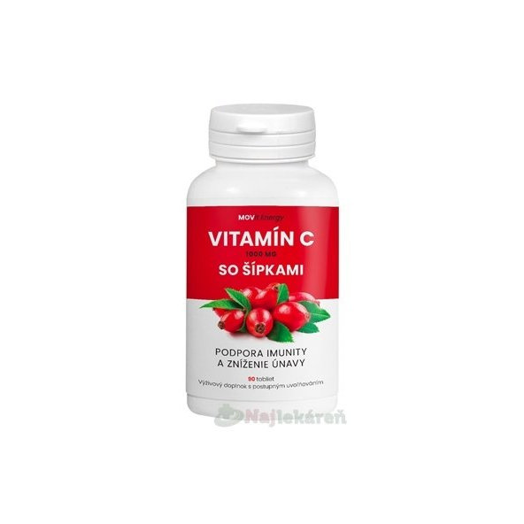 MOVit Vitamín C 1000 mg so šípkami, tbl s postupným uvoľňovaním 1x90 ks