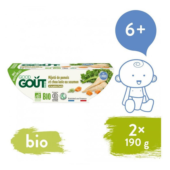 2x GOOD GOUT BIO Losos s kelom a paštrnákom 190 g
