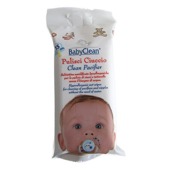 Baby Clean vlhčené utierky na čistenie cumlíkov a bradaviek 15ks