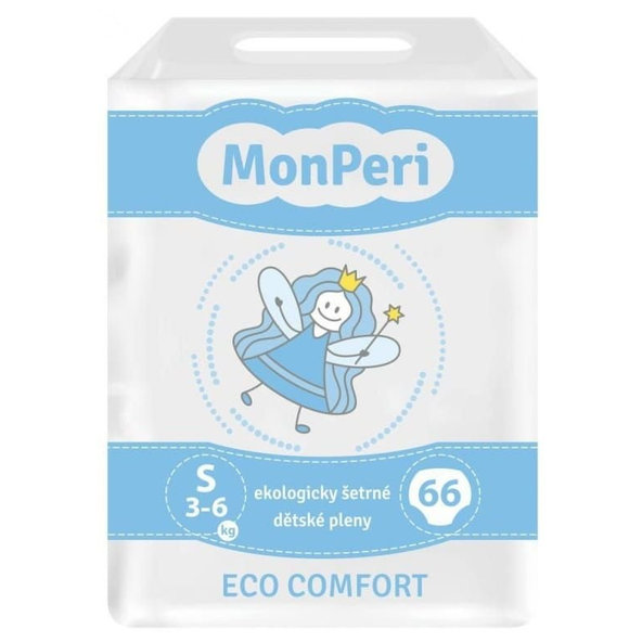 MONPERI Jednorazové plienky Eco Comfort S 3-6 kg