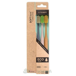 SOFTdent ECO zubná kefka ULTRASOFT 3 ks