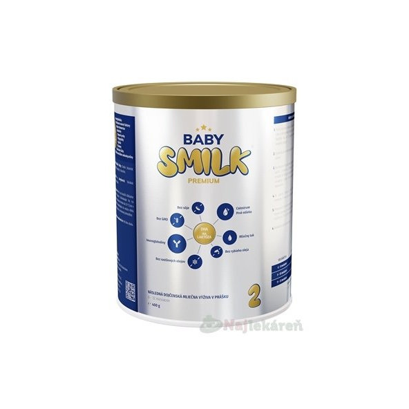 BABYSMILK PREMIUM 2 s Colostrom (6-12 m), 1x400g, dojčenská mliečna výživa v prášku