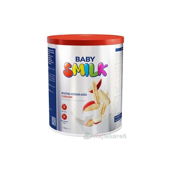 BABYSMILK  mliečno - ryžová kaša s kúskami jabĺk 350g