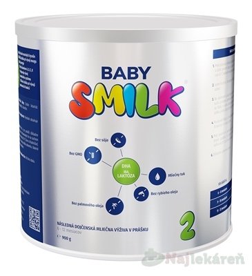 E-shop BABYSMILK 2 (6-12 m), 1x900g, následná dojčenská mliečna výživa v prášku