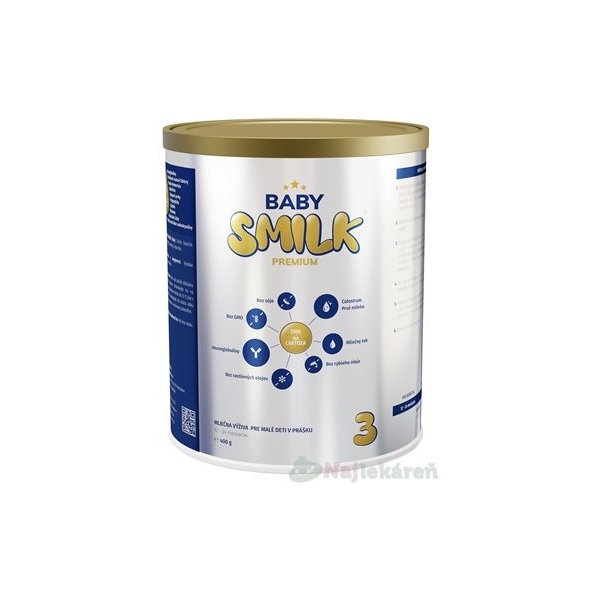 BABYSMILK PREMIUM 3 s Colostrom (12-24 m), 1x400g, mliečna výživa pre malé deti v prášku