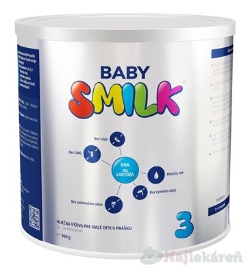 E-shop BABYSMILK 3 (12-24 m), 1x900 g, mliečna výživa pre malé deti v prášku