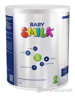 E-shop BABYSMILK 2 (6-12 m), 1x400g, následná dojčenská mliečna výživa v prášku