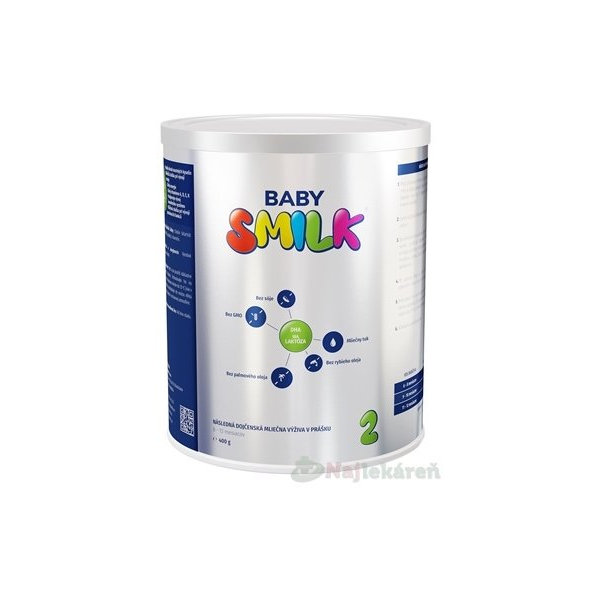 BABYSMILK 2 (6-12 m), 1x400g, následná dojčenská mliečna výživa v prášku