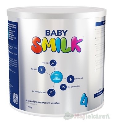 E-shop BABYSMILK 4 (od 24 m), 1x900g, mliečna výživa pre malé deti v prášku