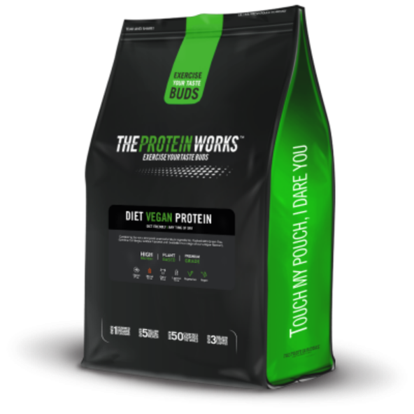 Diet Vegan protein - The Protein Works, príchuť vanilkový krém, 1000g