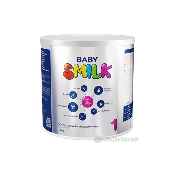 BABYSMILK 1 s Colostrom (0-6 m), 1x900g, počiatočná dojčenská mliečna výživa v prášku