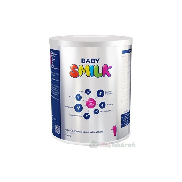 BABYSMILK 1 s Colostrom (0-6 m), 1x400g, počiatočná dojčenská mliečna výživa v prášku