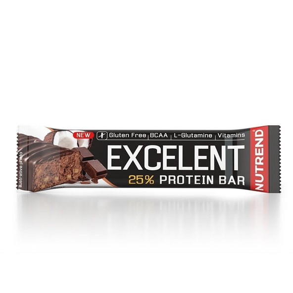 Proteínová tyčinka Excelent - Nutrend, čokoláda lieskový oriešok, 85g