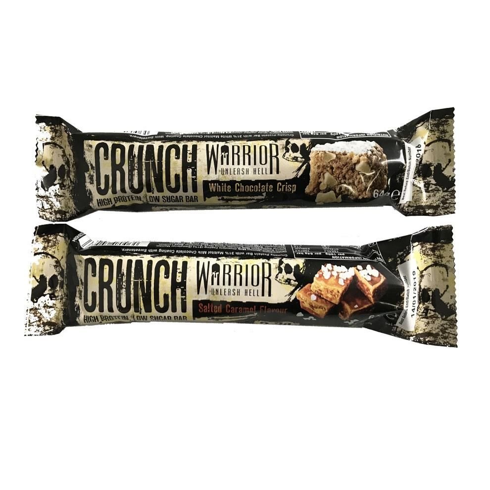 E-shop Proteínová tyčinka Crunch - Warrior, chrumkavé kúsky bielej čokolády, 64g