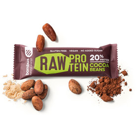 Proteínová tyčinka Raw Protein - Bombus, kakaové bôby, 50g
