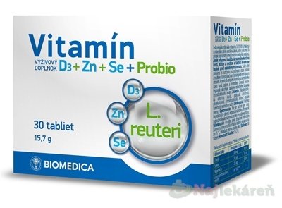 E-shop BIOMEDICA Vitamín D3 + Zn + Se + Probio