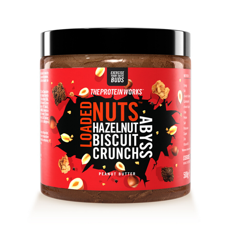 E-shop Arašidové maslo Loaded Nuts - The Protein Works, biscuit hazelnut crunch abyss, 500g