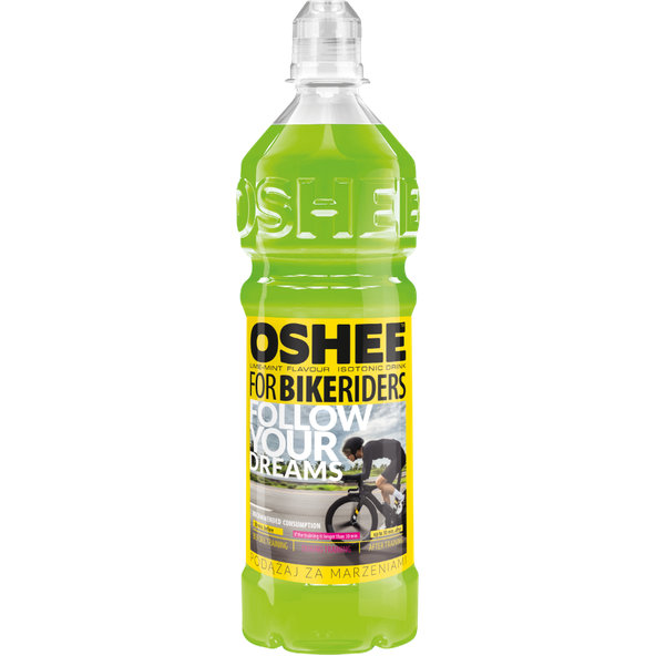 Izotonický nápoj pre cyklistov - OSHEE limetka a mäta, 750ml